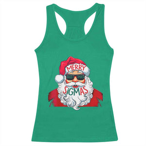 Funny Santa Rizz Christmas Racerback Tank Top Merry Rizzmas Sigmas Xmas Gen Alpha Middle School TS02 Irish Green Print Your Wear