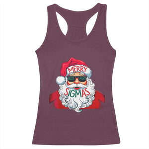 Funny Santa Rizz Christmas Racerback Tank Top Merry Rizzmas Sigmas Xmas Gen Alpha Middle School TS02 Maroon Print Your Wear