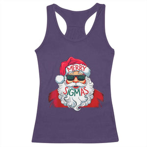 Funny Santa Rizz Christmas Racerback Tank Top Merry Rizzmas Sigmas Xmas Gen Alpha Middle School TS02 Purple Print Your Wear