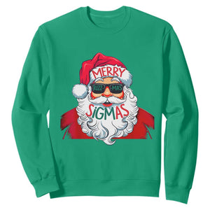 Funny Santa Rizz Christmas Sweatshirt Merry Rizzmas Sigmas Xmas Gen Alpha Middle School TS02 Irish Green Print Your Wear