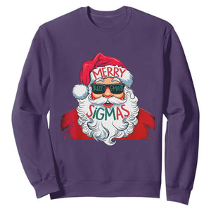 Funny Santa Rizz Christmas Sweatshirt Merry Rizzmas Sigmas Xmas Gen Alpha Middle School TS02 Purple Print Your Wear