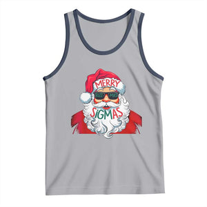 Funny Santa Rizz Christmas Tank Top Merry Rizzmas Sigmas Xmas Gen Alpha Middle School TS02 Athletic Heather Navy Print Your Wear