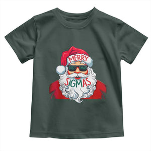 Funny Santa Rizz Christmas Toddler T Shirt Merry Rizzmas Sigmas Xmas Gen Alpha Middle School TS02 Dark Forest Green Print Your Wear