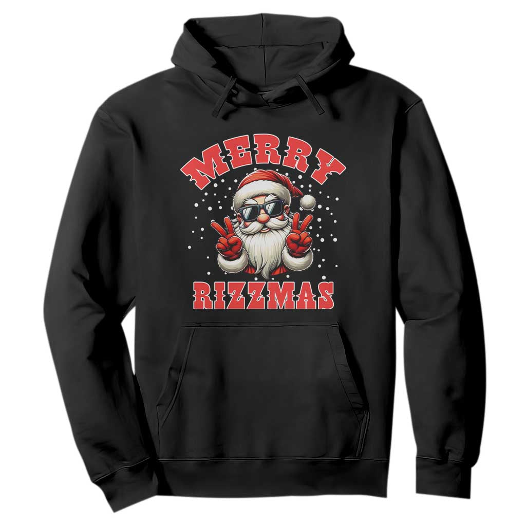 Funny Santa Rizz Christmas Hoodie Merry Rizzmas Claus Funny Xmas TS02 Black Print Your Wear