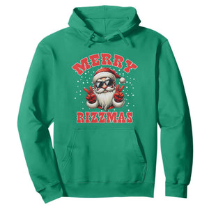 Funny Santa Rizz Christmas Hoodie Merry Rizzmas Claus Funny Xmas TS02 Irish Green Print Your Wear