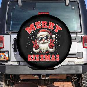 Funny Santa Rizz Christmas Spare Tire Cover Merry Rizzmas Claus Funny Xmas TS02 No hole Black Print Your Wear