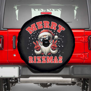 Funny Santa Rizz Christmas Spare Tire Cover Merry Rizzmas Claus Funny Xmas TS02 Black Print Your Wear