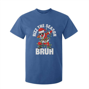 Funny Dabbing Santa Rizz Christmas T Shirt For Kid Rizz The Season Bruh Xmas Lights TS02 Royal Blue Print Your Wear