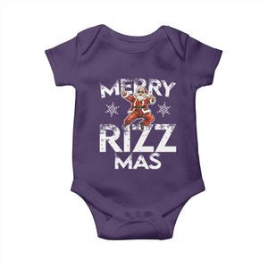 Funny Santa Rizz Christmas Baby Onesie Merry Rizz Mas Cool TS02 Purple Print Your Wear