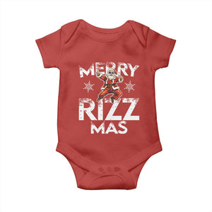 Funny Santa Rizz Christmas Baby Onesie Merry Rizz Mas Cool TS02 Red Print Your Wear