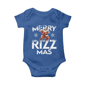 Funny Santa Rizz Christmas Baby Onesie Merry Rizz Mas Cool TS02 Royal Blue Print Your Wear