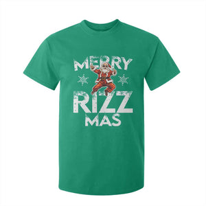 Funny Santa Rizz Christmas T Shirt For Kid Merry Rizz Mas Cool TS02 Irish Green Print Your Wear