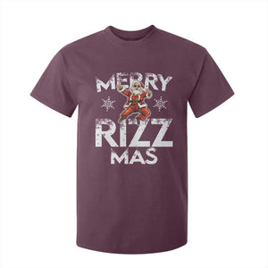 Funny Santa Rizz Christmas T Shirt For Kid Merry Rizz Mas Cool TS02 Maroon Print Your Wear