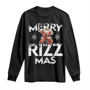 Funny Santa Rizz Christmas Long Sleeve Shirt Merry Rizz Mas Cool TS02 Black Print Your Wear