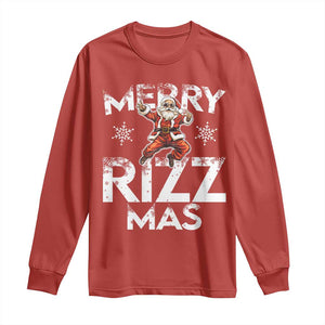 Funny Santa Rizz Christmas Long Sleeve Shirt Merry Rizz Mas Cool TS02 Red Print Your Wear