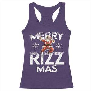 Funny Santa Rizz Christmas Racerback Tank Top Merry Rizz Mas Cool TS02 Purple Print Your Wear