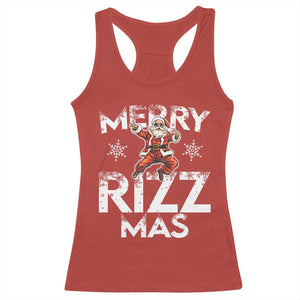 Funny Santa Rizz Christmas Racerback Tank Top Merry Rizz Mas Cool TS02 Red Print Your Wear