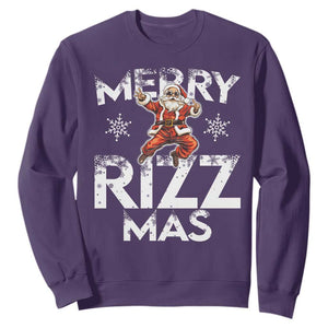 Funny Santa Rizz Christmas Sweatshirt Merry Rizz Mas Cool TS02 Purple Print Your Wear