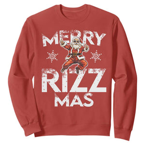 Funny Santa Rizz Christmas Sweatshirt Merry Rizz Mas Cool TS02 Red Print Your Wear