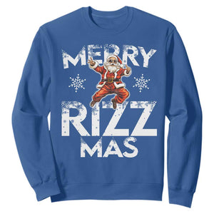 Funny Santa Rizz Christmas Sweatshirt Merry Rizz Mas Cool TS02 Royal Blue Print Your Wear