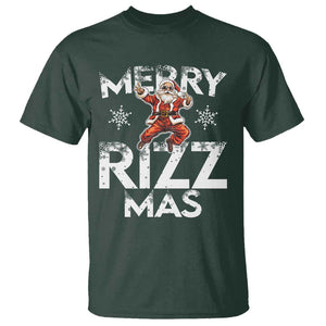 Funny Santa Rizz Christmas T Shirt Merry Rizz Mas Cool TS02 Dark Forest Green Print Your Wear