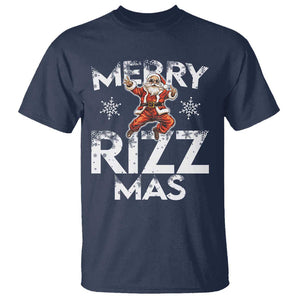 Funny Santa Rizz Christmas T Shirt Merry Rizz Mas Cool TS02 Navy Print Your Wear