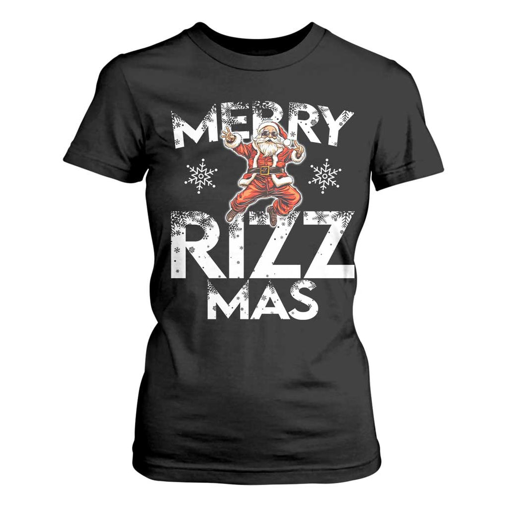 Funny Santa Rizz Christmas T Shirt For Women Merry Rizz Mas Cool TS02 Black Print Your Wear