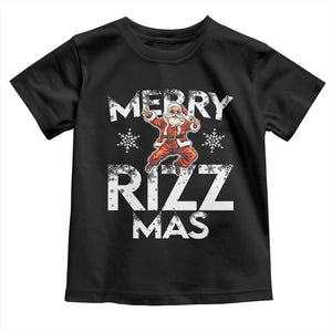 Funny Santa Rizz Christmas Toddler T Shirt Merry Rizz Mas Cool TS02 Black Print Your Wear