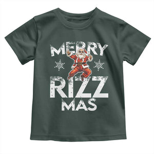 Funny Santa Rizz Christmas Toddler T Shirt Merry Rizz Mas Cool TS02 Dark Forest Green Print Your Wear