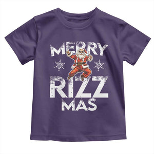 Funny Santa Rizz Christmas Toddler T Shirt Merry Rizz Mas Cool TS02 Purple Print Your Wear