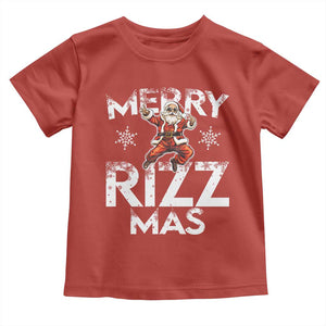 Funny Santa Rizz Christmas Toddler T Shirt Merry Rizz Mas Cool TS02 Red Print Your Wear