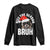 Funny Rizz Christmas Raccoon Long Sleeve Shirt Rizz The Season Bruh Santa Hat TS02 Black Print Your Wear