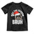 Funny Rizz Christmas Raccoon Toddler T Shirt Rizz The Season Bruh Santa Hat TS02 Black Print Your Wear