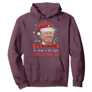 Christmas Trump Hoodie It't Beginning To Look A Lot Like I Told You So TS02 Maroon Print Your Wear