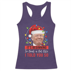 Christmas Trump Racerback Tank Top It't Beginning To Look A Lot Like I Told You So TS02 Purple Print Your Wear