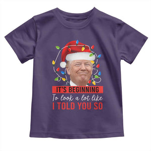 Christmas Trump Toddler T Shirt It't Beginning To Look A Lot Like I Told You So TS02 Purple Print Your Wear