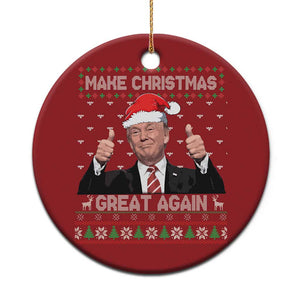 Xmas Trump Christmas Ornament Make Xmas Great Again Santa Donald Ugly Sweater TS02 Print Your Wear