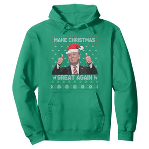 Christmas Trump Hoodie Make Christmas Great Again Santa Donald Ugly Sweater TS02 Irish Green Print Your Wear