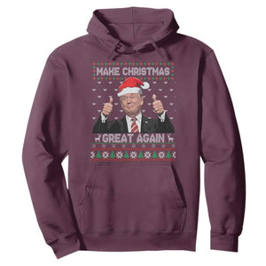 Christmas Trump Hoodie Make Christmas Great Again Santa Donald Ugly Sweater TS02 Maroon Print Your Wear