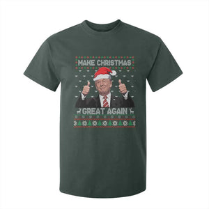 Christmas Trump T Shirt For Kid Make Christmas Great Again Santa Donald Ugly Sweater TS02 Dark Forest Green Print Your Wear