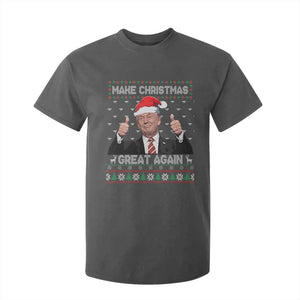 Christmas Trump T Shirt For Kid Make Christmas Great Again Santa Donald Ugly Sweater TS02 Dark Heather Print Your Wear