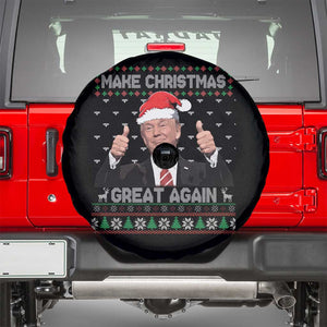 Christmas Trump Spare Tire Cover Make Christmas Great Again Santa Donald Ugly Sweater TS02 Black Print Your Wear