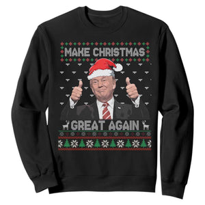 Christmas Trump Sweatshirt Make Christmas Great Again Santa Donald Ugly Sweater TS02 Black Print Your Wear