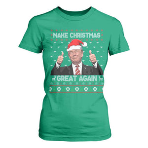 Christmas Trump T Shirt For Women Make Christmas Great Again Santa Donald Ugly Sweater TS02 Irish Green Print Your Wear