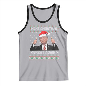 Christmas Trump Tank Top Make Christmas Great Again Santa Donald Ugly Sweater TS02 Athletic Heather Black Print Your Wear