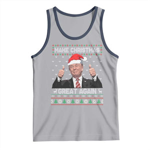 Christmas Trump Tank Top Make Christmas Great Again Santa Donald Ugly Sweater TS02 Athletic Heather Navy Print Your Wear