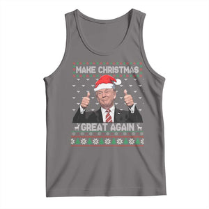 Christmas Trump Tank Top Make Christmas Great Again Santa Donald Ugly Sweater TS02 Deep Heather Print Your Wear