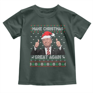 Christmas Trump Toddler T Shirt Make Christmas Great Again Santa Donald Ugly Sweater TS02 Dark Forest Green Print Your Wear