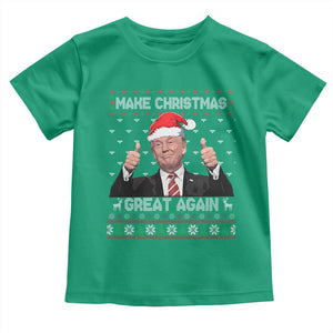 Christmas Trump Toddler T Shirt Make Christmas Great Again Santa Donald Ugly Sweater TS02 Irish Green Print Your Wear