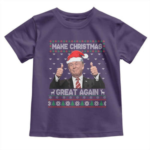 Christmas Trump Toddler T Shirt Make Christmas Great Again Santa Donald Ugly Sweater TS02 Purple Print Your Wear